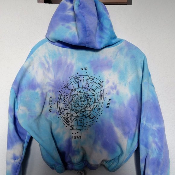 Faded Rose Tie-Dye Pullover Cinched & Cropped Astr - Picture 13 of 15